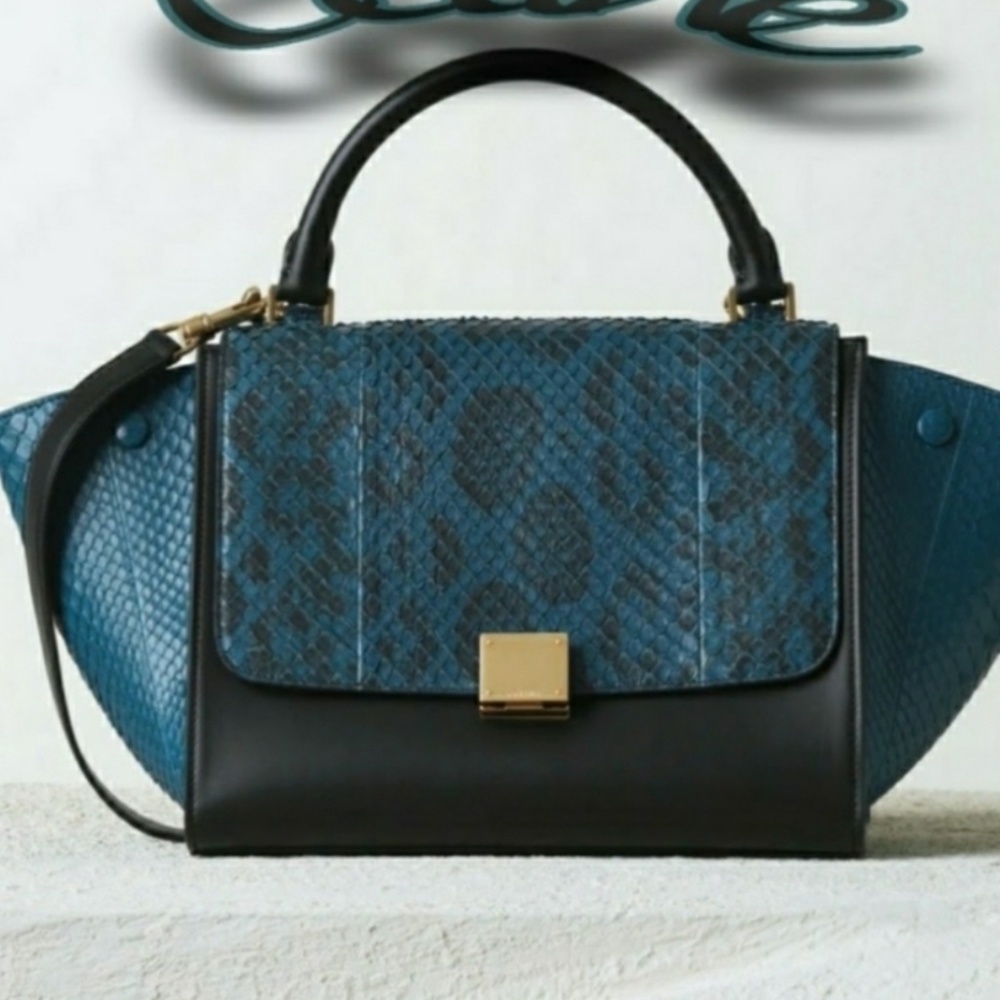 Celine Python Trapeze Bag 100% Authentic - image 1